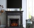 Entertainment System with Fireplace Unique Baldwin Faux Stone Media Fireplace Dark Grey