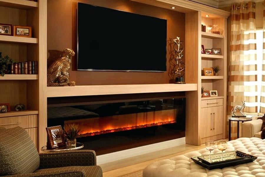 Entertainment Center with Electric Fireplace