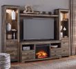 Entertainment Wall with Fireplace Fresh Trinell Brown Entertainment Center W Fireplace Option