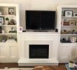 Entertainment Wall with Fireplace Inspirational Custom Faux Tiled Fireplace and Mantle with Bookshelves