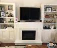 Entertainment Wall with Fireplace Inspirational Custom Faux Tiled Fireplace and Mantle with Bookshelves