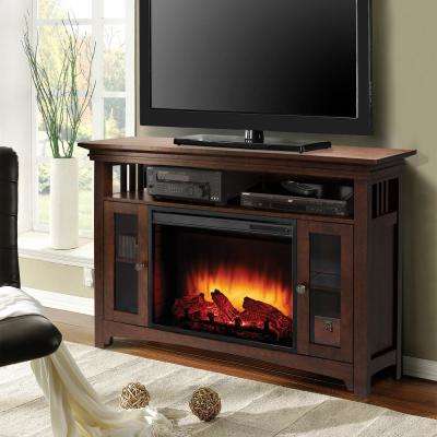 Fake Fireplace Entertainment Center Unique Wyatt 48 In Freestanding Electric Fireplace Tv Stand In Burnished Oak