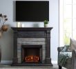 Fake Stone Fireplace Unique Baldwin Faux Stone Media Fireplace Dark Grey