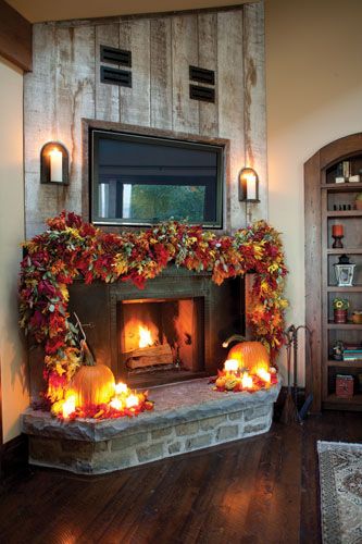 fall fireplace mantel display Fall decor c20d18cb667a838bd6d8025f87a