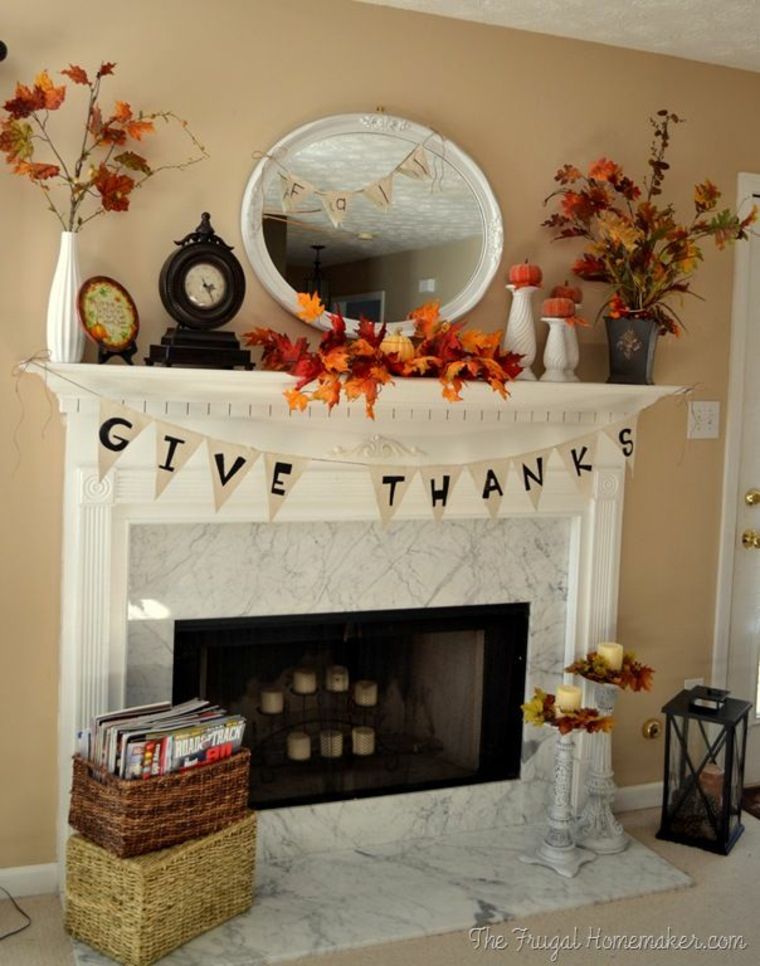 Chimenea decorada para recibir el oto±o ideas Diy bf0d8a9dd5459f ca1347c409