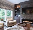 Family Room with Fireplace Elegant Stackable Stone Fireplace with Built Ins On Each Side for