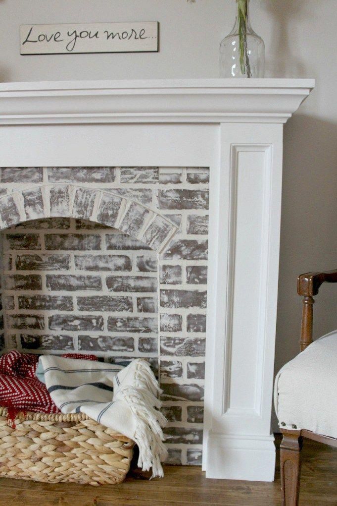 How to DIY a Faux Brick Fireplace and you ll never believe 4a0def5989e2d32f e26e3ed1f65