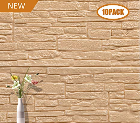Faux Stone Fireplace Panels Fresh 3d Wallpaper Wood Wall Panels Rustic Brick Effect Foam Pe Foam Peel and Stick Stacked Stone Tiles 10 Packs 27 56 L X 23 62 W