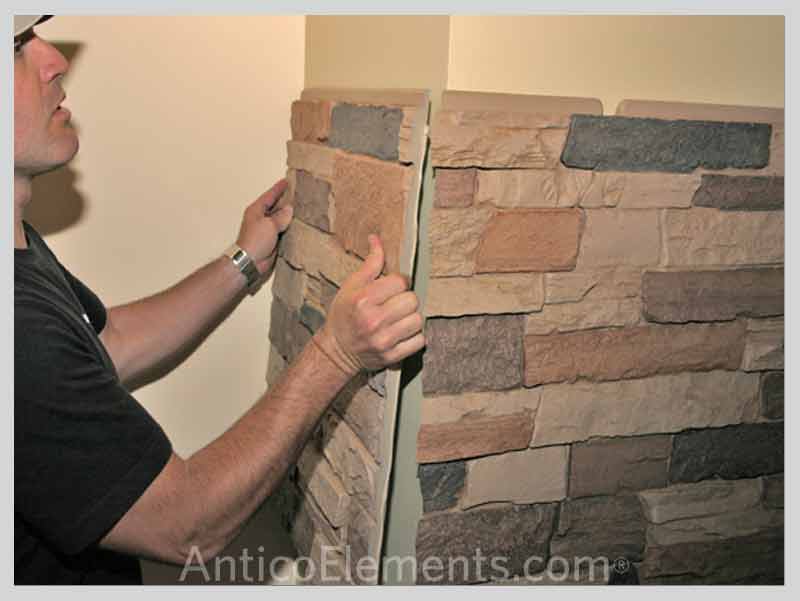 Faux Stone installation 10