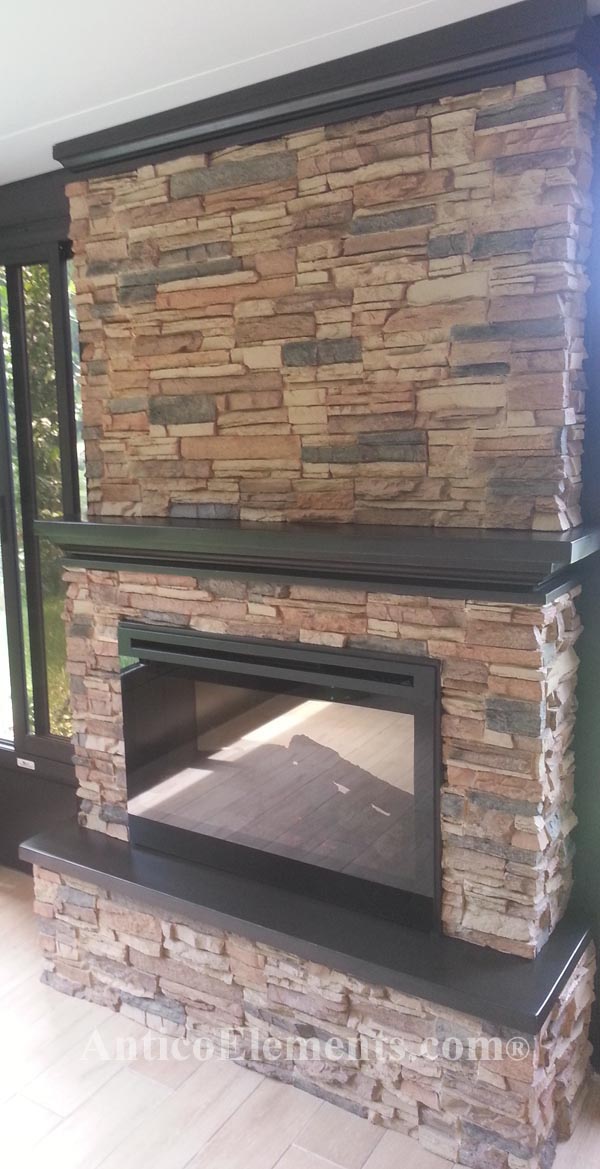 Faux Stone Edited Antico fireplace project