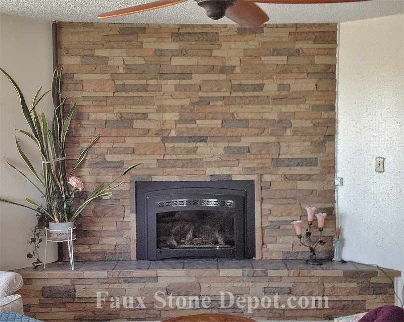 Faux Stone Fireplace Panels New 46 ] Faux Stone Wallpaper Home Depot On Wallpapersafari