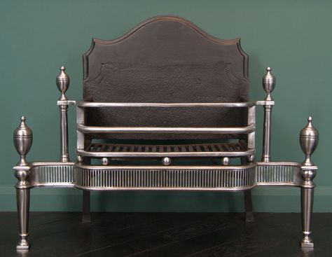 Polished Steel Fireplace Fire Grate 5b650d0a63e94eaee60be3277cfa2466