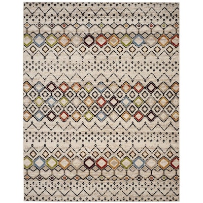 Amsterdam Huron Ivory Multi Rectangular Indoor Machine Made Global Area Rug mon 10 x 14 Actual 10 ft W x 14 ft L