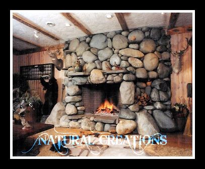 Real river rock fireplace House 0d45c fa907faa6823f4c13b041a