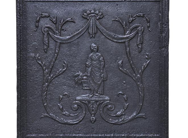 Fireback Fireplace New Antique Cast Iron Fireback with Peasant Woman Decor