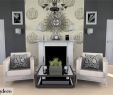 Fireplace Accent Wall Elegant Grey Room Wallpaper Feature Wall with White Fireplace