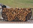 Fireplace Accessories Near Me Beautiful Shelterit 8 Ft Firewood Log Rack with Kindling Wood Holder Double Round