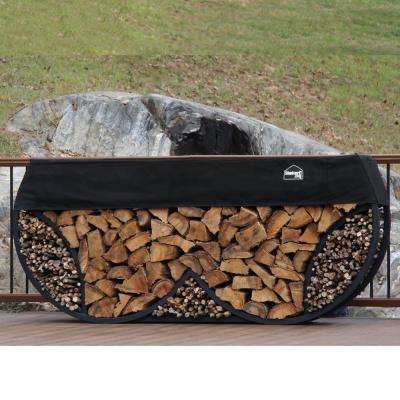 Fireplace Accessories Store Elegant Shelterit 8 Ft Firewood Log Rack with Kindling Wood Holder and Waterproof Cover Double Round