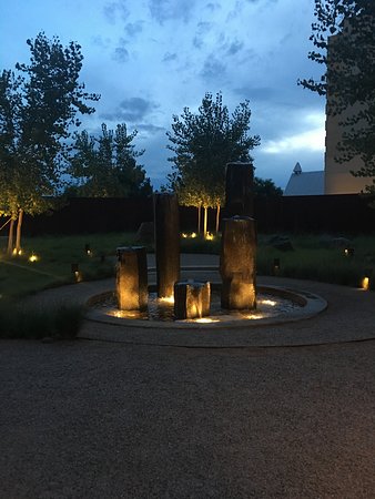 Fireplace Albuquerque New Downstairs Courtyard with Fountain & Fireplace Romantic