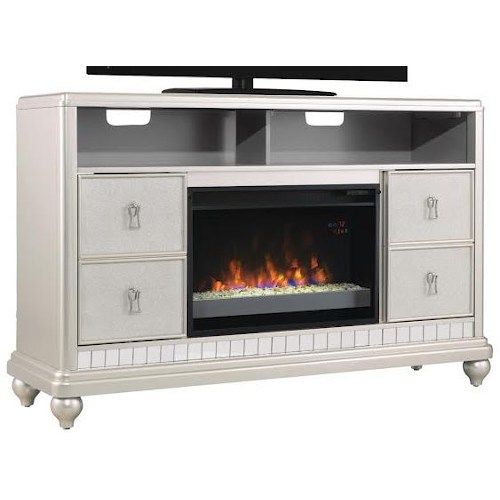 Fireplace and Tv Stand Unique Classicflame Diva Metallic Finished Tv Stand with 26