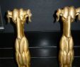 Fireplace andirons Fresh Details About Pr Antique Art Deco Figural Whippet