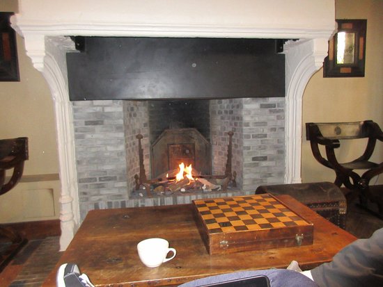 main room with fireplace