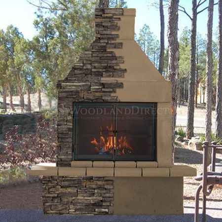 Fireplace Austin Elegant Mirage Stone Outdoor Wood Burning Fireplace W Bbq