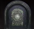 Fireplace Back Plate Elegant Black Gold Antique Circa 1880s Cast Iron Fireplace Front