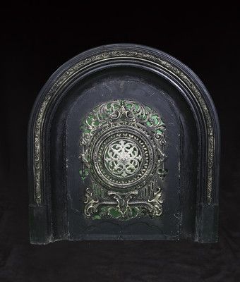 Fireplace Back Plate Elegant Black Gold Antique Circa 1880s Cast Iron Fireplace Front