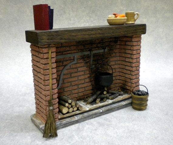 Miniature Fireplace Me val DollHouse Miniature Cottage 8d020d22e5cdae4da e696e6197