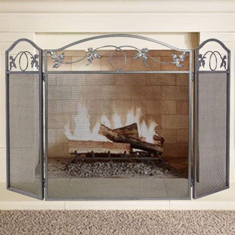 Fireplace Cage Best Of Cyan Lighting Finley – 50″ Fire Screen Silver Black