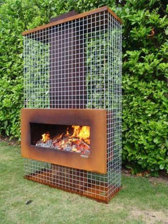 Fireplace Cage Elegant Cool Outdoor Fireplace Firepitt