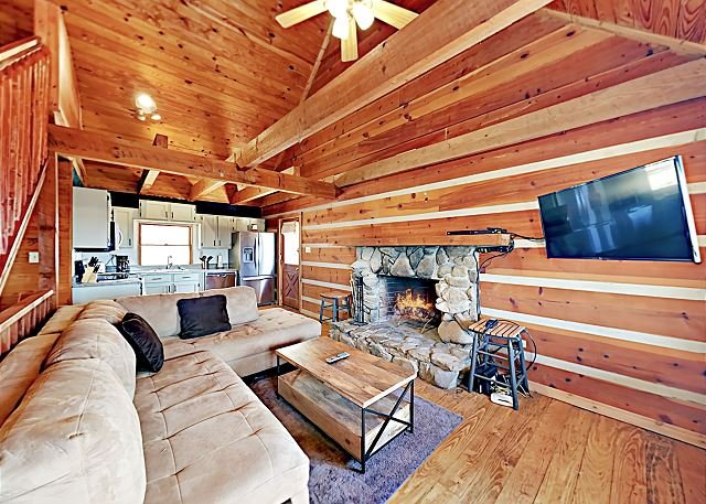 Fireplace Concepts Best Of Secluded Log Cabin W Waterfall Stone Fireplace & Mountain