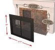 Fireplace Cover Screen Best Of Pleasant Hearth at 1000 ascot Fireplace Glass Door Black Small