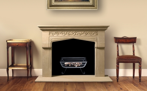 Tudor Gothic sandstone fireplace English Fireplaces Tudor Gothic sandstone