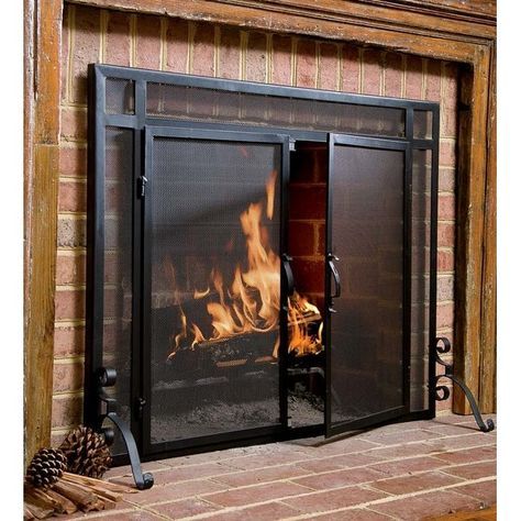 Fireplace Door Best Of Single Panel Steel Fireplace Screen In 2019