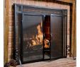 Fireplace Doors with Blower Luxury Single Panel Steel Fireplace Screen In 2019