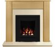 Fireplace Efficiency Inspirational the Capri In Beech & Marfil Stone with Crystal Montana He Gas Fire In Black 48 Inch