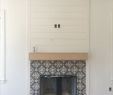Fireplace Facade Luxury Cement Tile Fireplace Surround with Shiplap Fireplace