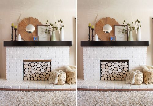 Pinterest Challenge Faux Stacked Log Fireplace Facade 7f0dea6c19a876b67da70d51c88f2444