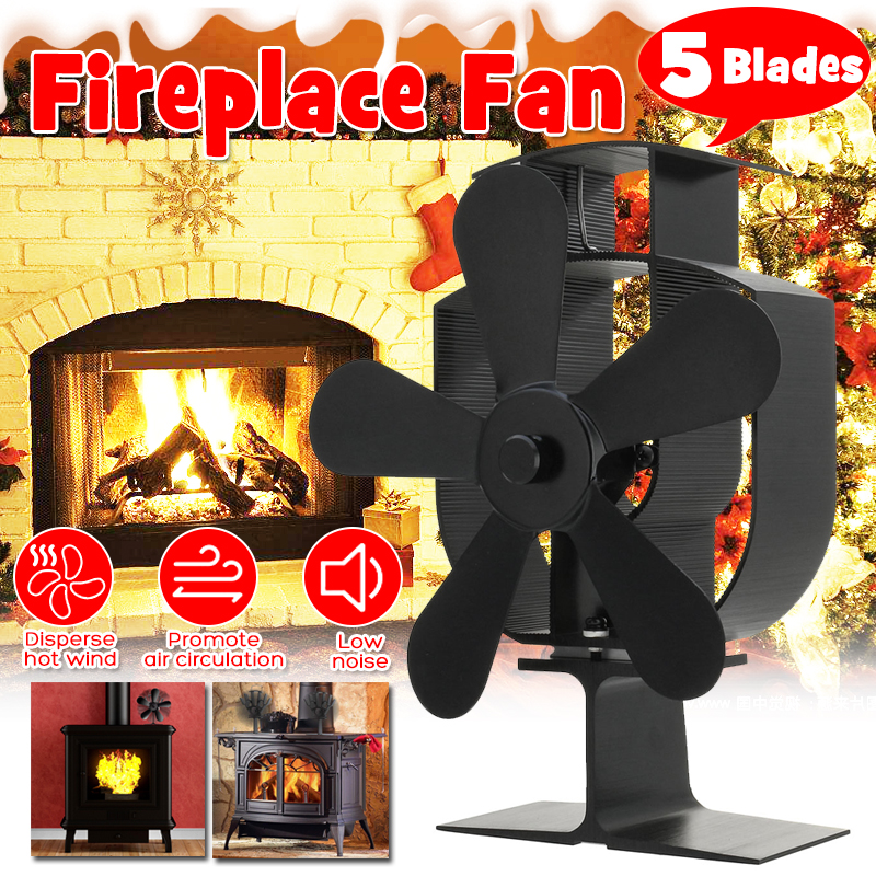 Fireplace Fan Inspirational 5 Blade Heat Powered Wood Stove Fan 1100rpm Ultra Quiet Fireplace Wood Burning Eco Fan