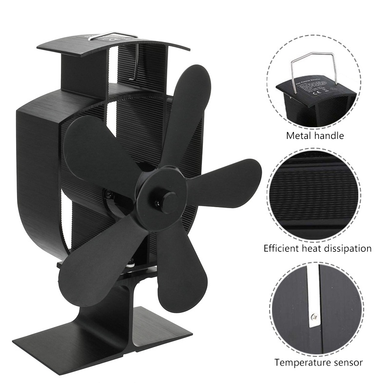 Fireplace Fans Beautiful 5 Blade Heat Powered Wood Stove Fan 1100rpm Ultra Quiet Fireplace Wood Burning Eco Fan