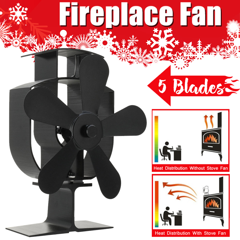 Fireplace Fans Inspirational 5 Blade Heat Powered Wood Stove Fan 1100rpm Ultra Quiet Fireplace Wood Burning Eco Fan