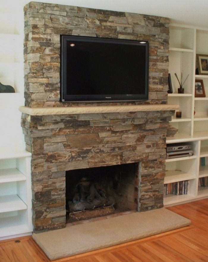 Fireplace Faux Stone Lovely Fireplace with Mantel and Tv