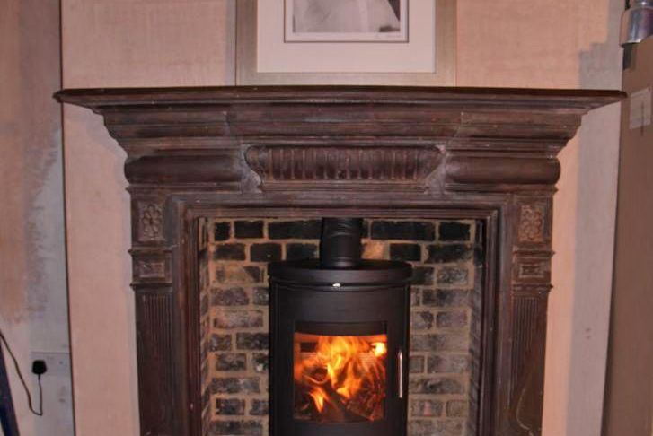 Fireplace Flu Beautiful original Victorian Cast Iron Surround with Slate Hearth