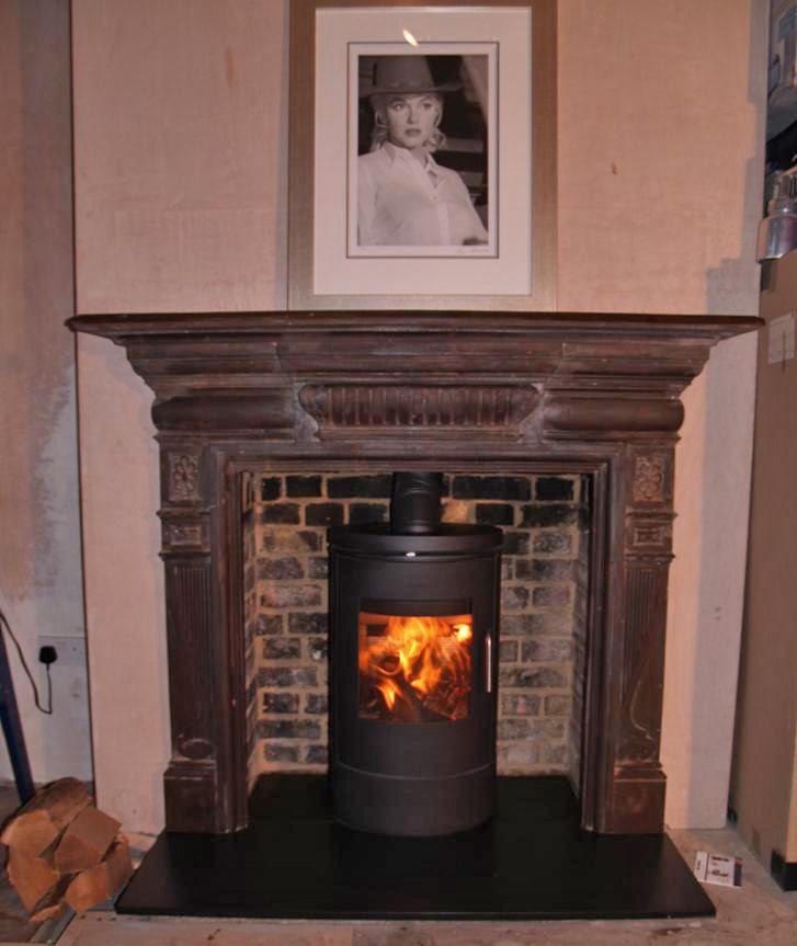 Fireplace Flu Beautiful original Victorian Cast Iron Surround with Slate Hearth