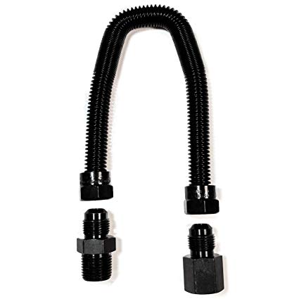 Midwest Hearth Whistle Free Gas Flex Line for Fire Pit and Fireplace Black Coated Stainless Steel 12" Long 71mlwtTc bL SX425