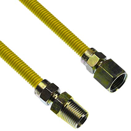 LASCO 10 1215 Flexible Coated Gas Appliance Supply Line 72 Inch 3 8 Inch OD Connector with 1 2 Inch MIP X 1 2 Inch FIP Fittings 71HvqgmKKfL SX425