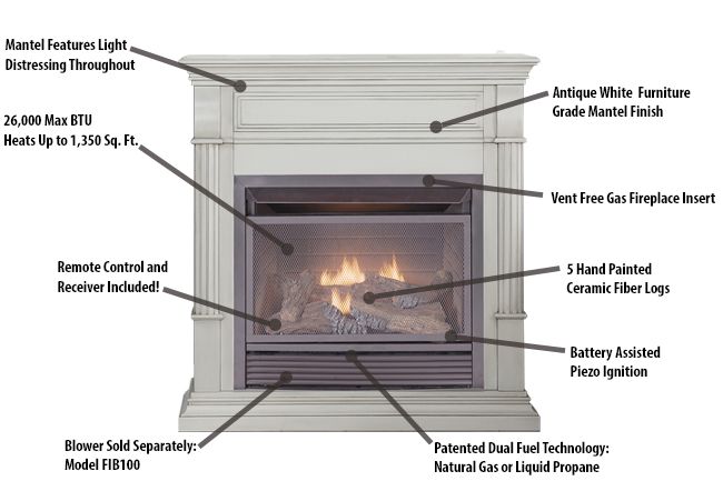 Fireplace Gas Logs Elegant Duluth forge Dual Fuel Ventless Gas Fireplace 26 000 Btu