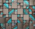 Fireplace Glass Crystals Luxury 2019 European Style Stainless Steel and Blue Brown Foil Crystal Glass Mosaic Tile for Kitchen Backsplash Fireplace Living Room sofa Backdrop From
